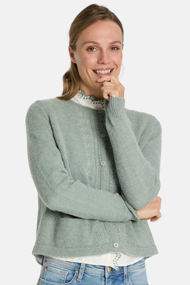 Lieblingsstück Trachtenstrickjacke Strickjacke Damen - ZDENKA - salbei von Lieblingsstück