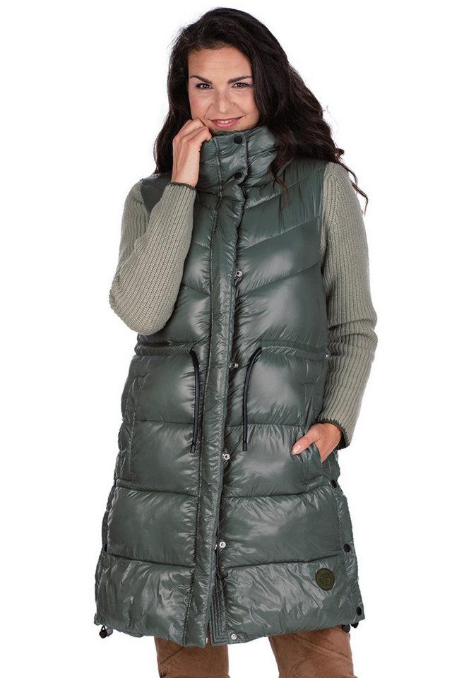 Lieblingsstück Trachtenweste Steppweste Damen - IVERA - beige, khakigrün von Lieblingsstück