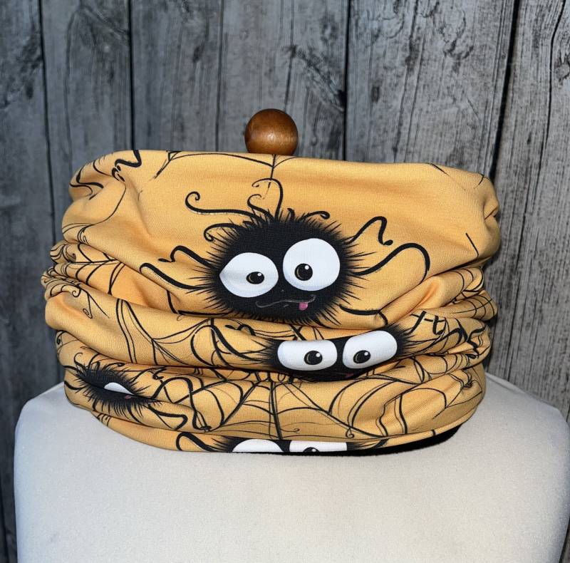 Bio Loop Schal Fleece Kuschelschal - Süsse Spinne Neu von Lieblingsstueck4U