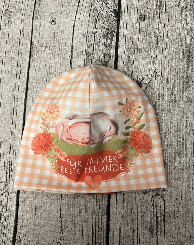 Bio Wende Mütze Beanie - Beste Freunde Größe Ca. 47-54cm Neu von Lieblingsstueck4U