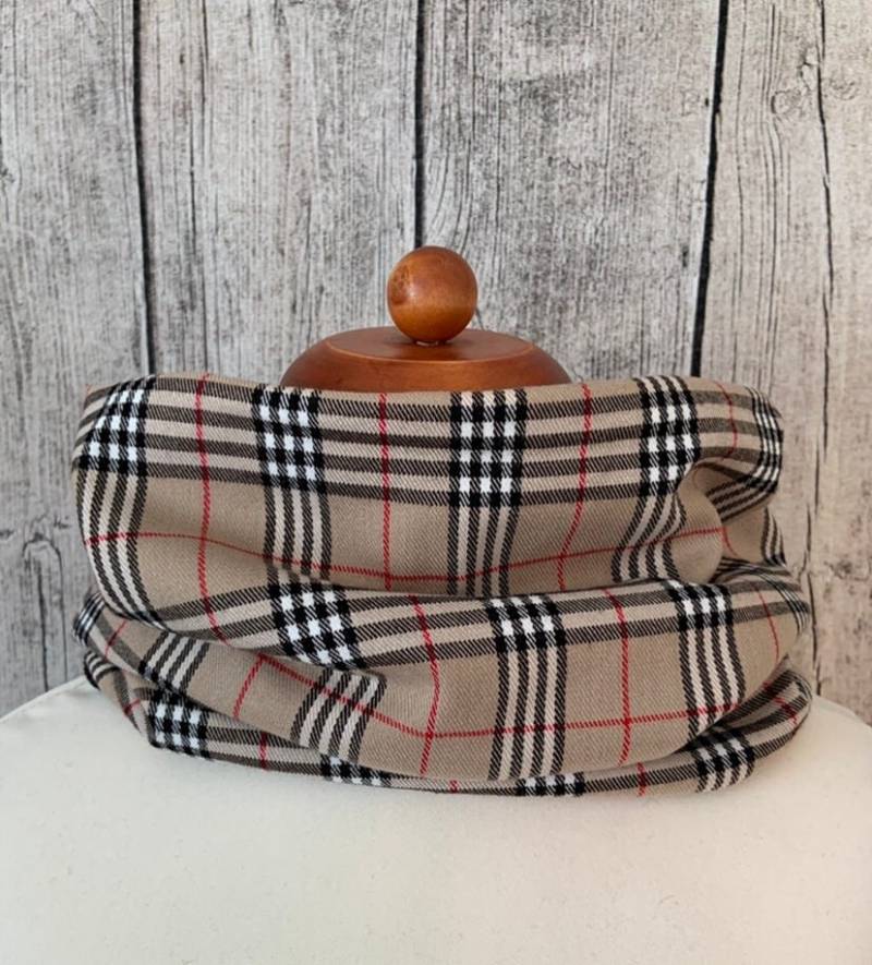 Einfacher Oder Doppel Loop Schal Fleece Kuschelschal - Schottenkaro Neu von Lieblingsstueck4U
