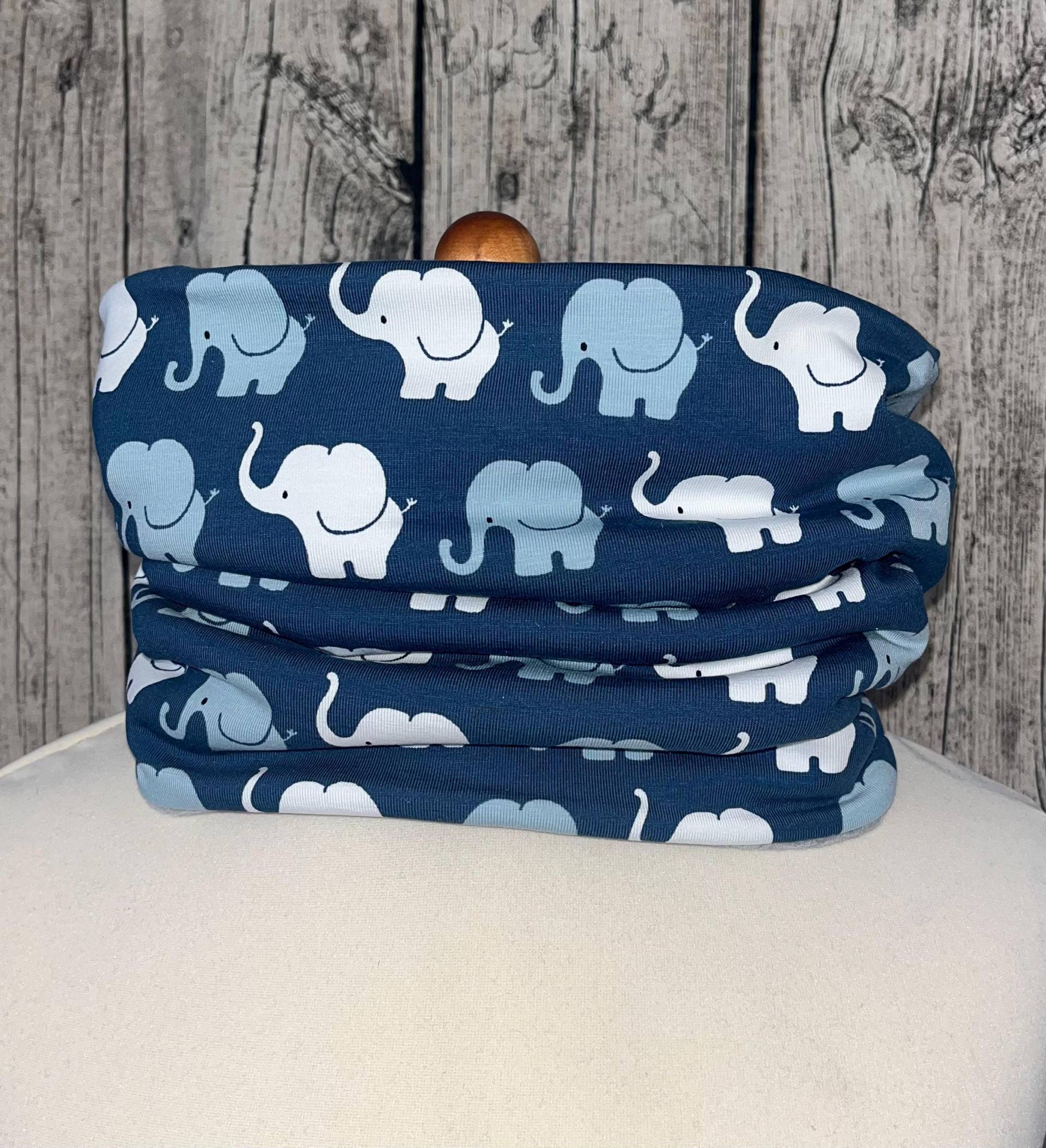 Loop Schal Fleece Kuschelschal - Elefant Blau Weiß Neu Loop Schal Fleece Kuschelschal - Elefant Blau Weiß Neu von Lieblingsstueck4U