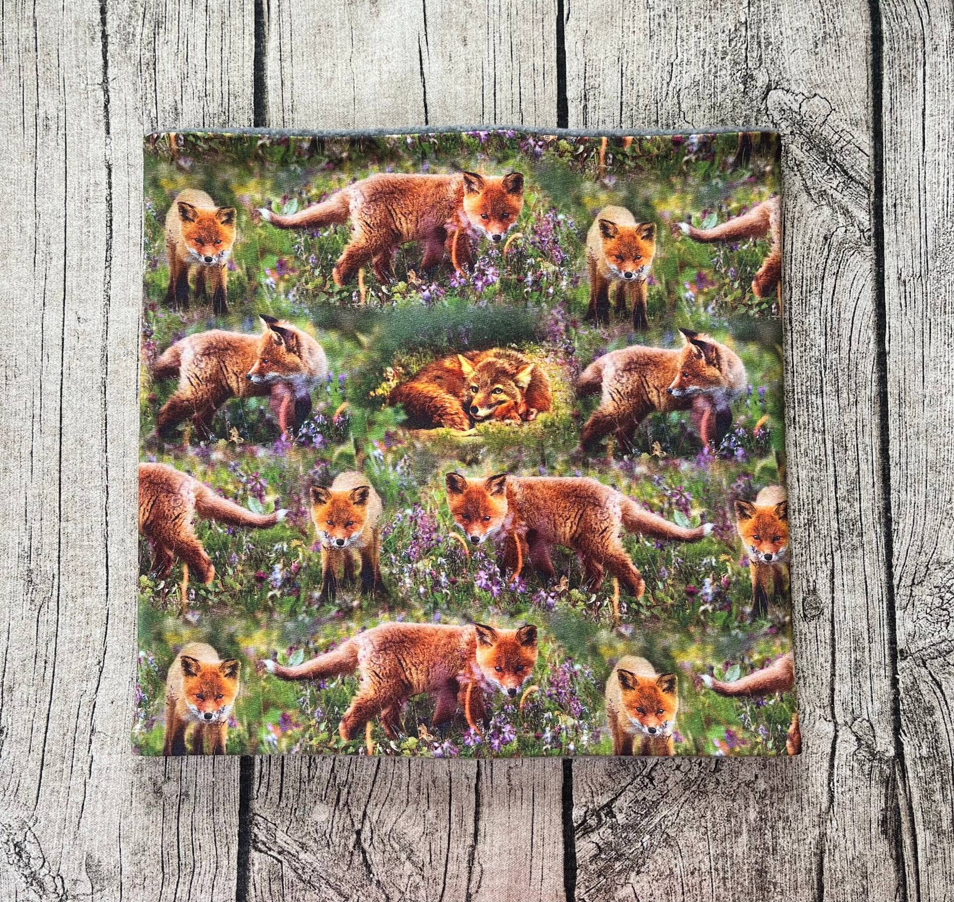 Loop Schal Fleece Kuschelschal - Fuchs Füchse Wiese Neu von Lieblingsstueck4U