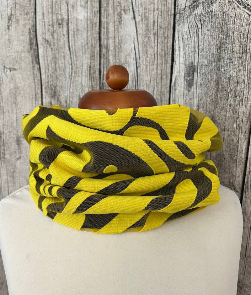 Loop Schal Fleece Kuschelschal - Gelb Neu von Lieblingsstueck4U
