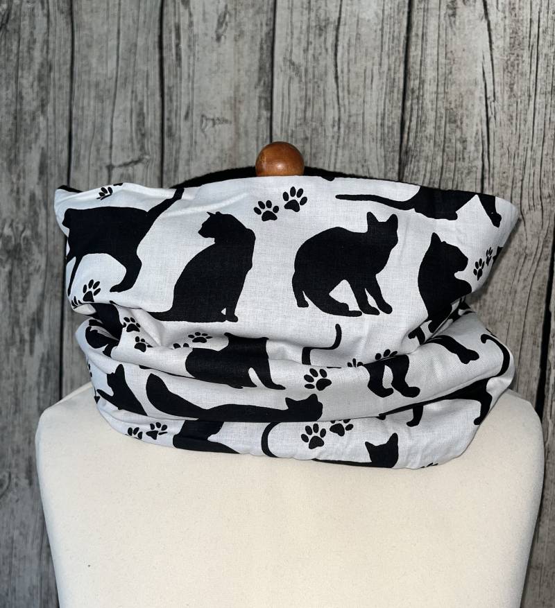 Loop Schal Fleece Kuschelschal - Katze Weiß Schwarz Neu Loop Schal Fleece Kuschelschal - Katze Weiß Schwarz Neu von Lieblingsstueck4U
