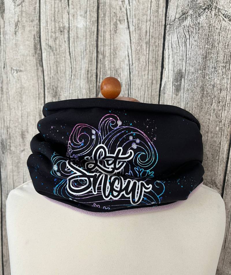 Loop Schal Fleece Kuschelschal - Let It Snow Neu von Lieblingsstueck4U