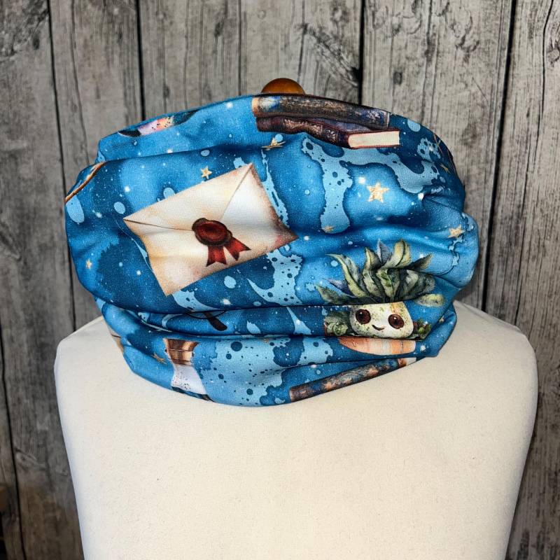 Loop Schal Fleece Kuschelschal - Magic Zauber Blau Neu von Lieblingsstueck4U