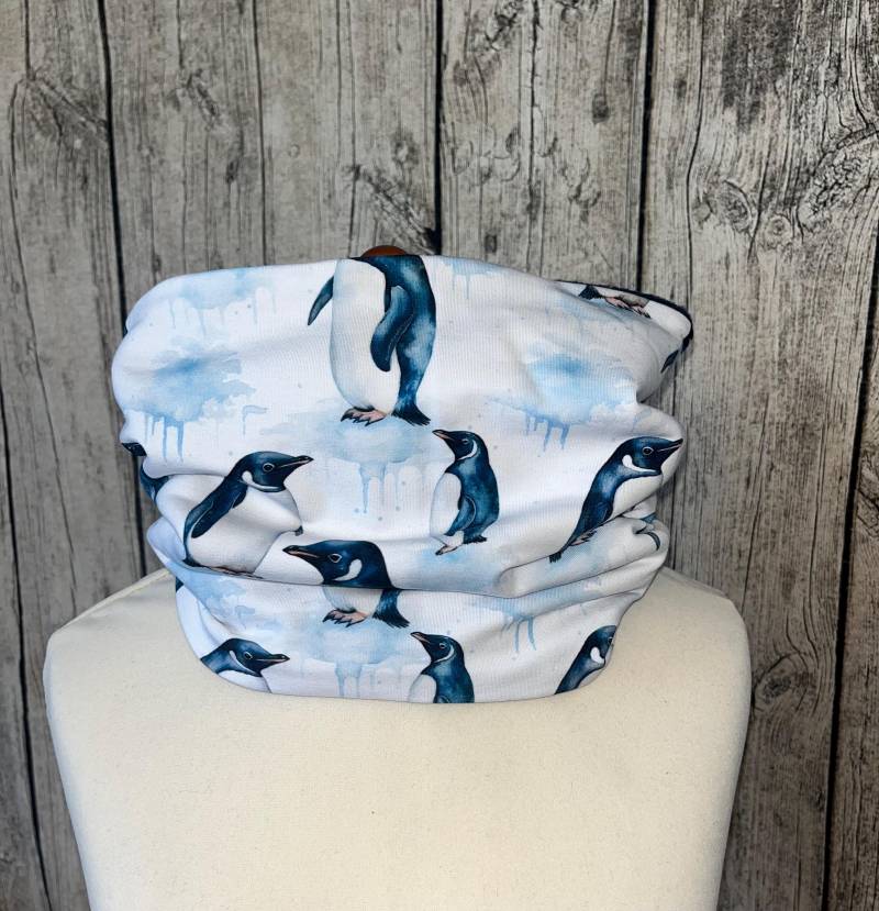Loop Schal Fleece Kuschelschal - Pinguin Weiß Neu Loop Schal Fleece Kuschelschal - Pinguin Weiß Neu von Lieblingsstueck4U