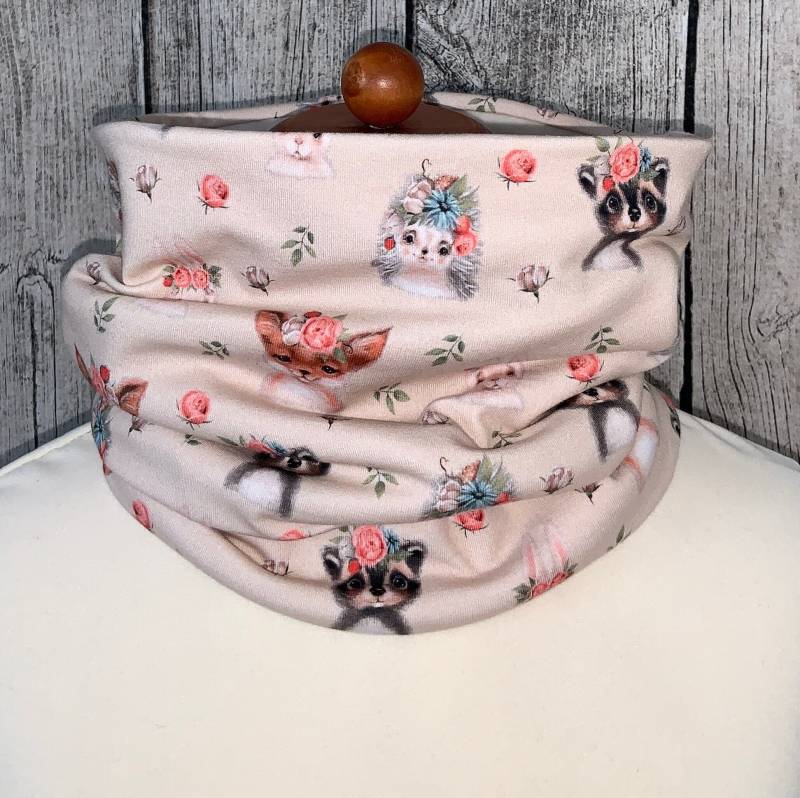 Loop Schal Fleece Kuschelschal - Romantik Tiere Hell Neu von Lieblingsstueck4U