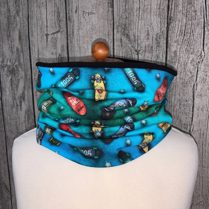 Loop Schal Fleece Kuschelschal - Skateboard/Penny Board Neu von Lieblingsstueck4U