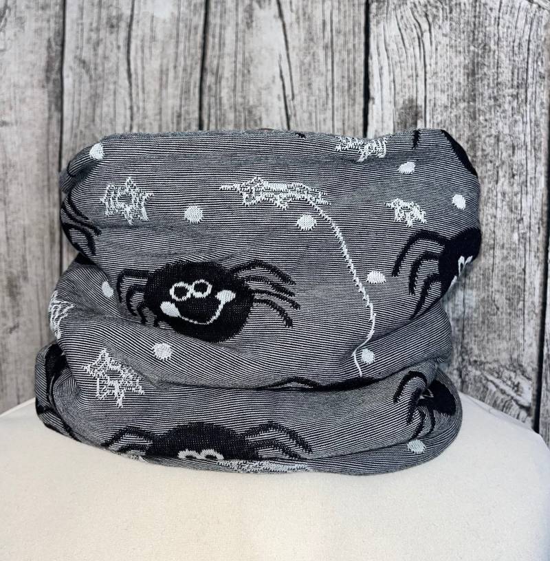 Loop Schal Fleece Kuschelschal - Spinne Grau Schwarz Neu von Lieblingsstueck4U