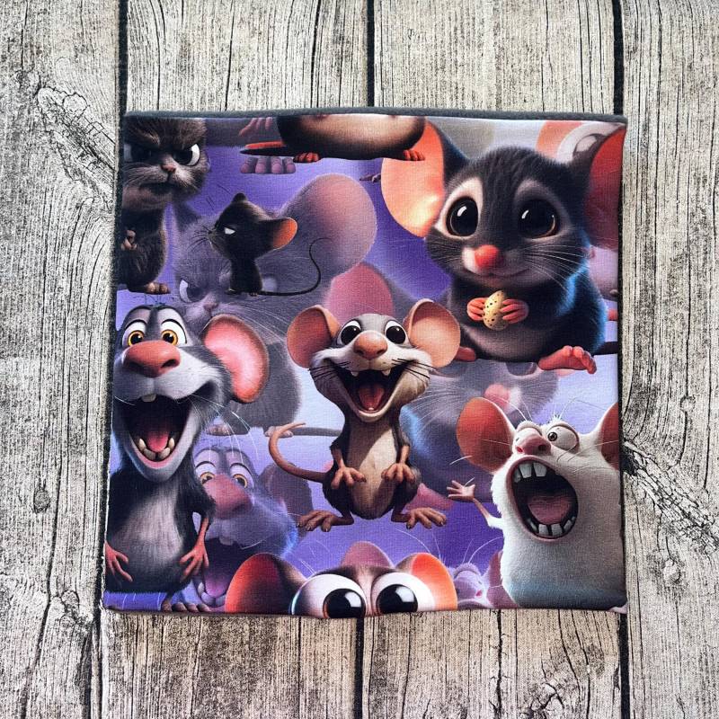 Loop Schal Fleece Kuschelschal - Witzige Mäuse Maus Neu von Lieblingsstueck4U