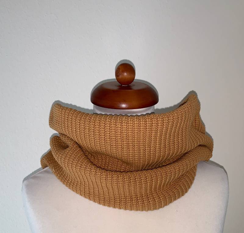 Loop Schal Kuschelschal - Grob Strick Senf Neu von Lieblingsstueck4U