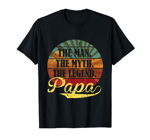 The Man The Myth The Legend Papa Vatertag Dad Vintage Retro T-Shirt The Man The Myth The Legend Papa Vatertag Dad Vintage Retro T-Shirt von Liebnde Vatertags und Papa Outfits Sohn Tochter