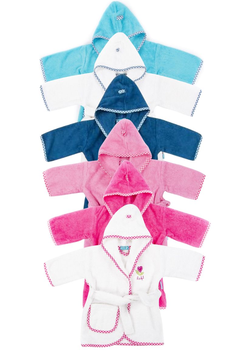 Babybadjas Lief! - 100% badstof katoen - div kleuren-Lief fuchsia roze-1-2 jaar (92) von Lief