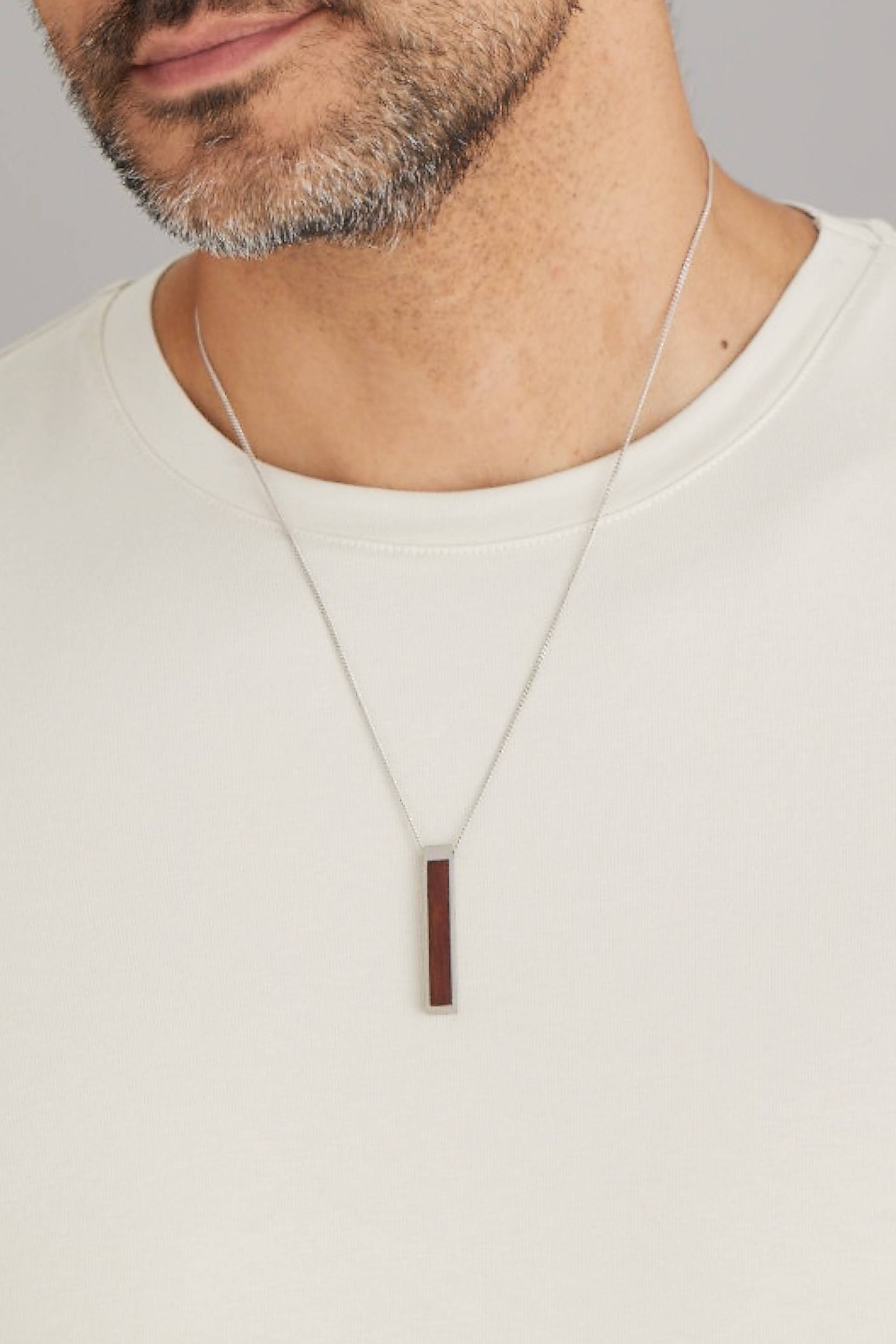 Herren Holz Und Silber Anhänger - Schmuck Jahrestag Für Männer Geschenk Herren Holz Und Silber Anhänger - Schmuck Jahrestag Für Männer Geschenk von LielandLentz