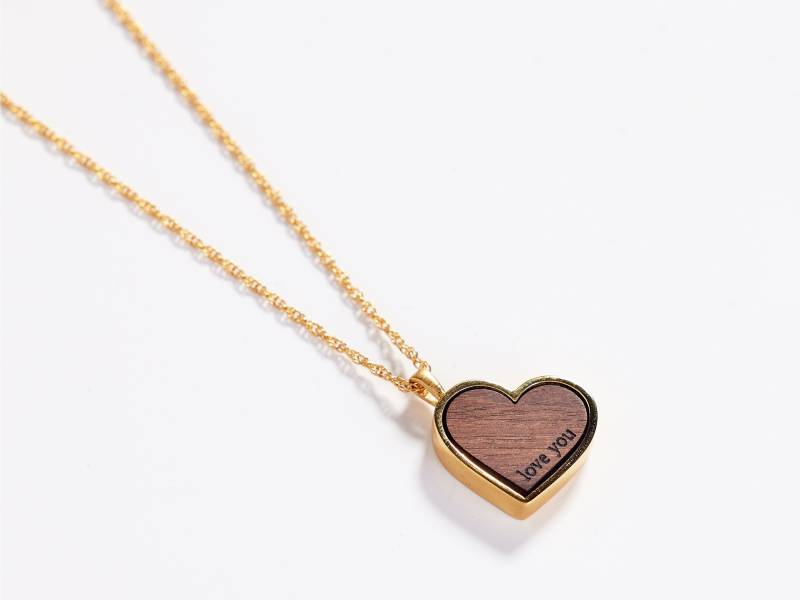 Holz Herz Halskette - Geschenk Zum 5. Jahrestag Für Sie Schmuck Frau Benutzerdefinierte Holz Herz Halskette - Geschenk Zum 5. Jahrestag Für Sie Schmuck Frau Benutzerdefinierte von LielandLentz
