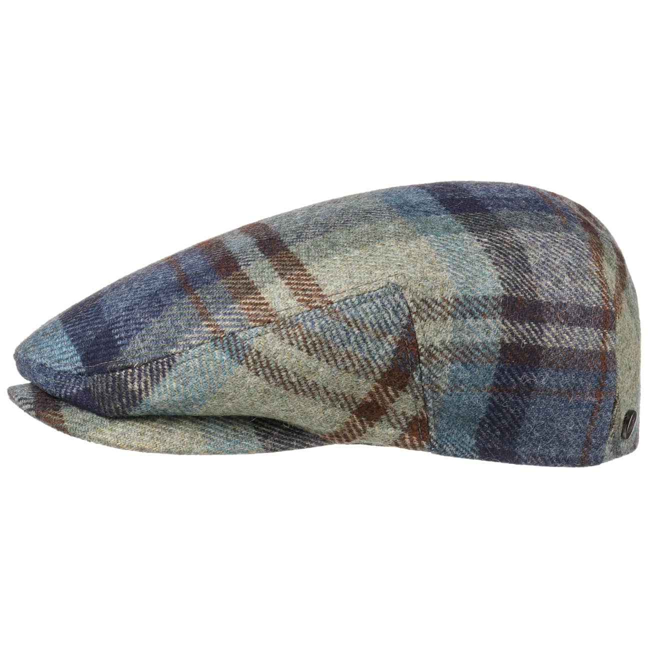 Glaston Wool Check Flatcap by Lierys von Lierys