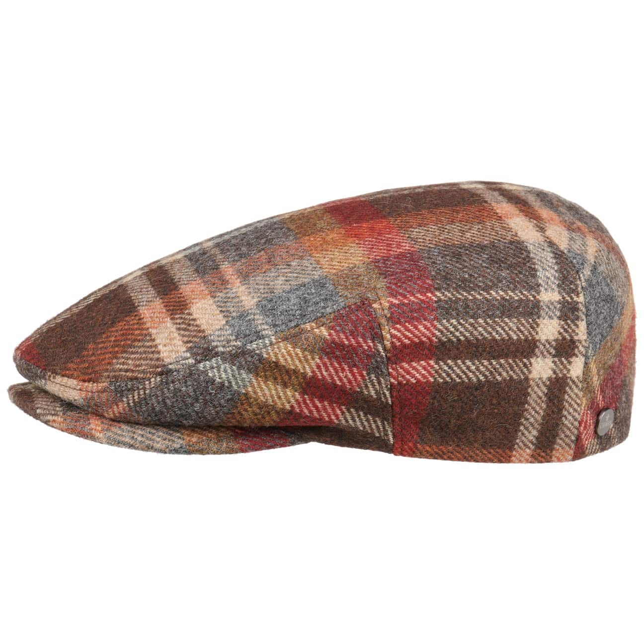 Glaston Wool Check Flatcap by Lierys von Lierys