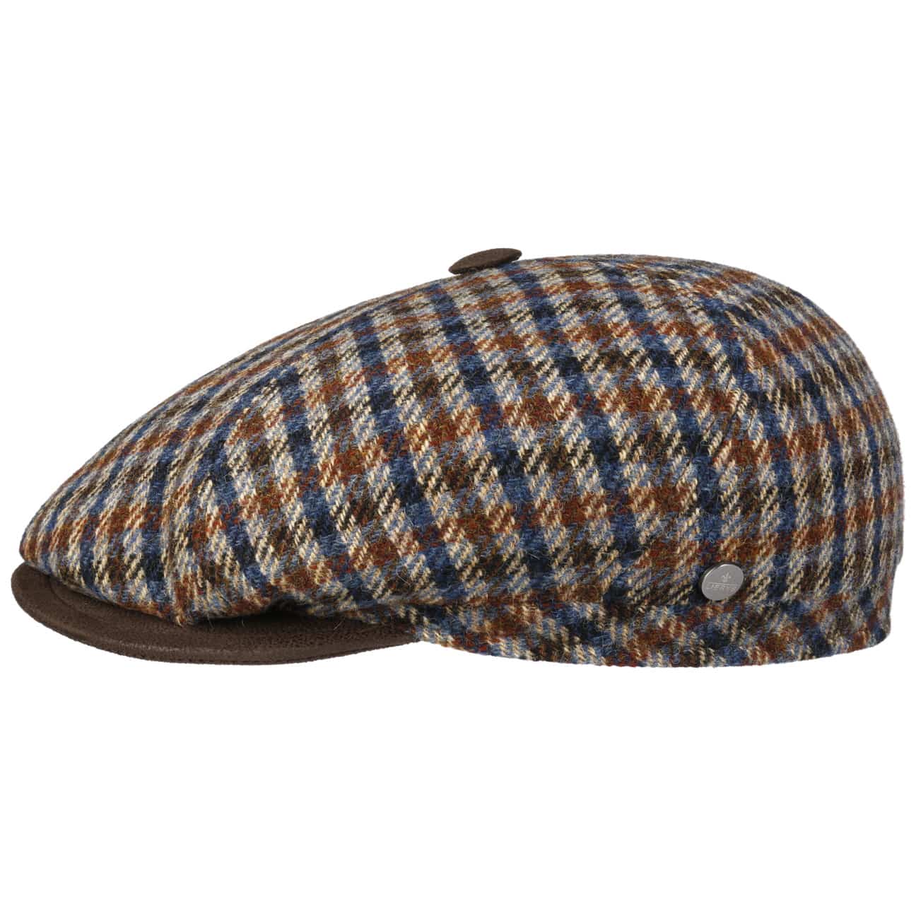 Landsey Wool Check Flatcap by Lierys von Lierys