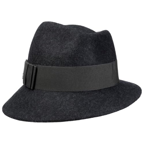 LIERYS Asym Melange Damenhut Wollfilzhut Filzhut Wollhut Hut Damen - Made in Italy mit Ripsband Frühling-Sommer Herbst-Winter - One Size anthrazit LIERYS Asym Melange Damenhut Wollfilzhut Filzhut Wollhut Hut Damen - Made in Italy mit Ripsband Frühling-Sommer Herbst-Winter - One Size anthrazit von LIERYS