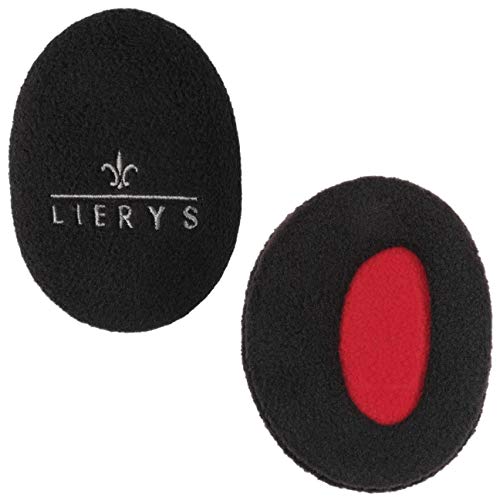 LIERYS Earbags Ohrenwärmer Damen/Herren - Ohrwärmer gefüttert mit Fleece - Schutz vor Wind/Kälte - Ohrenschützer in M (8,7 x 6,9 cm) - umschließen Ohr völlig - Herbst/Winter schwarz M von LIERYS