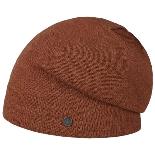 LIERYS Fine Merino Long Beanie Herren/Damen/Kinder (Länge: 30 cm) - Made in Germany - Strickmütze aus Merinowolle - Wintermütze in One Size (54-61 cm) - Herrenmütze Herbst/Winter rost One Size von LIERYS