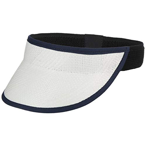 LIERYS Strandvisor Panama Damen/Herren - Cap Handverarbeitet und Packable - Made in Ecuador - Sonnencap mit Flauschigen Stretchband - Visor für Frühjahr/Sommer - Sommervisor blau One Size von LIERYS