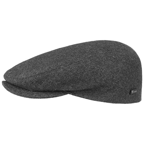 Lipodo Sport Flatcap - Schiebermütze Damen Herren - Flache Mütze mit Schirm - sportliche Schirmmütze Übergangszeit und Winter anthrazit 54 cm von Lipodo