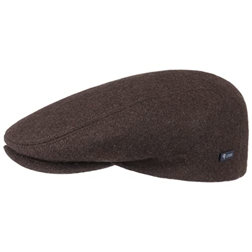 Lipodo Sport Flatcap - Schiebermütze Damen Herren - Flache Mütze mit Schirm - sportliche Schirmmütze Übergangszeit und Winter braun 55 cm von Lipodo