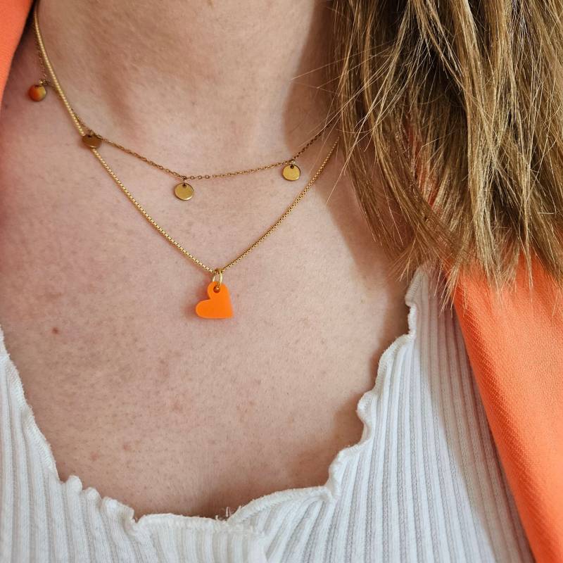 Anhänger Kette "Herz" | Acryl Herzanhänger Schmuck Für Halskette von LieschensWerkstatt