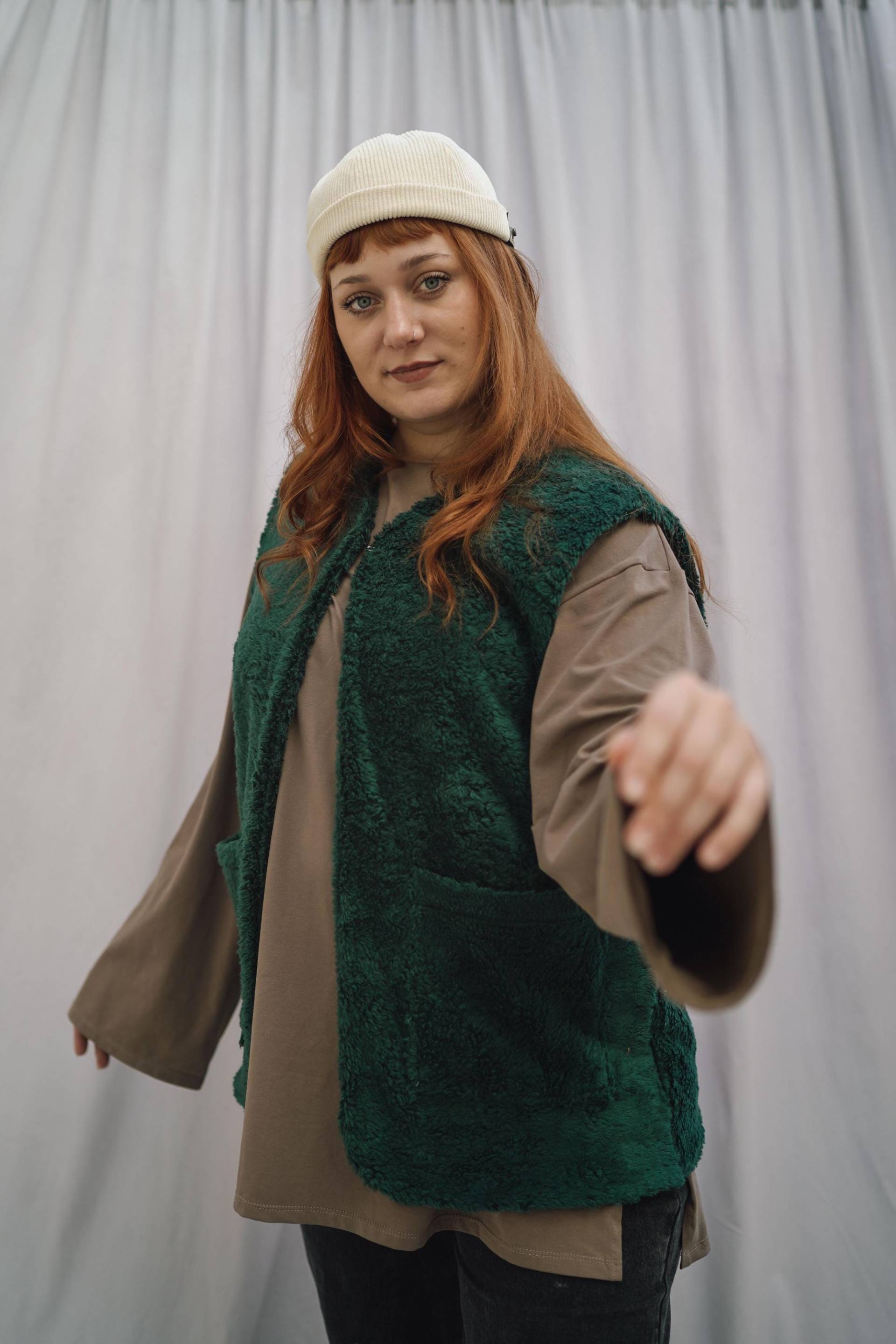 Isa Teddyweste Grün von Lieselocke