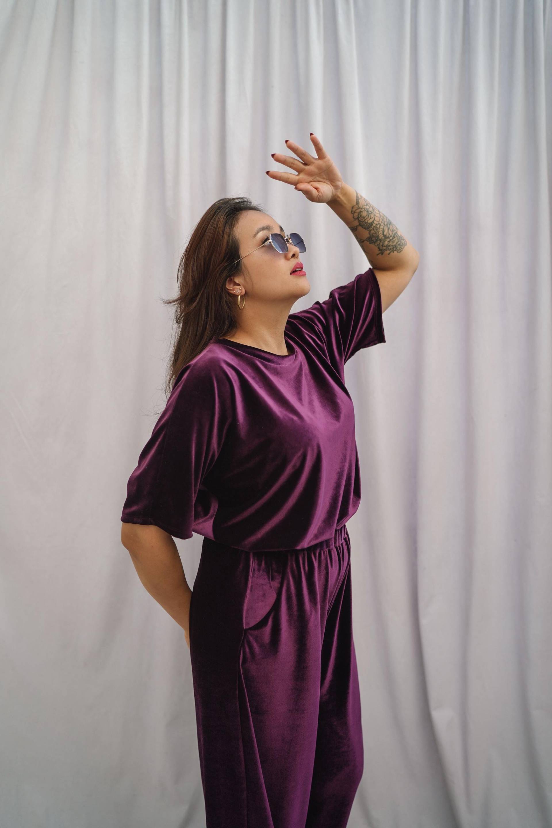 Lida Samt Lila von Lieselocke