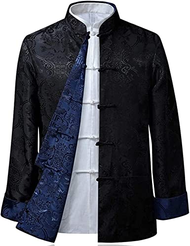 Chinesischer Tang Anzug Für Herren Und Damen Frühling Herbst Beidseitig Mantel Jacke Langarm Kampfkunst Kung Fu Hemd Chinesischer Tang Anzug Nationale Kostüme ( Color : STYLE 07 - MEN , Einheitsgröße von Lietex