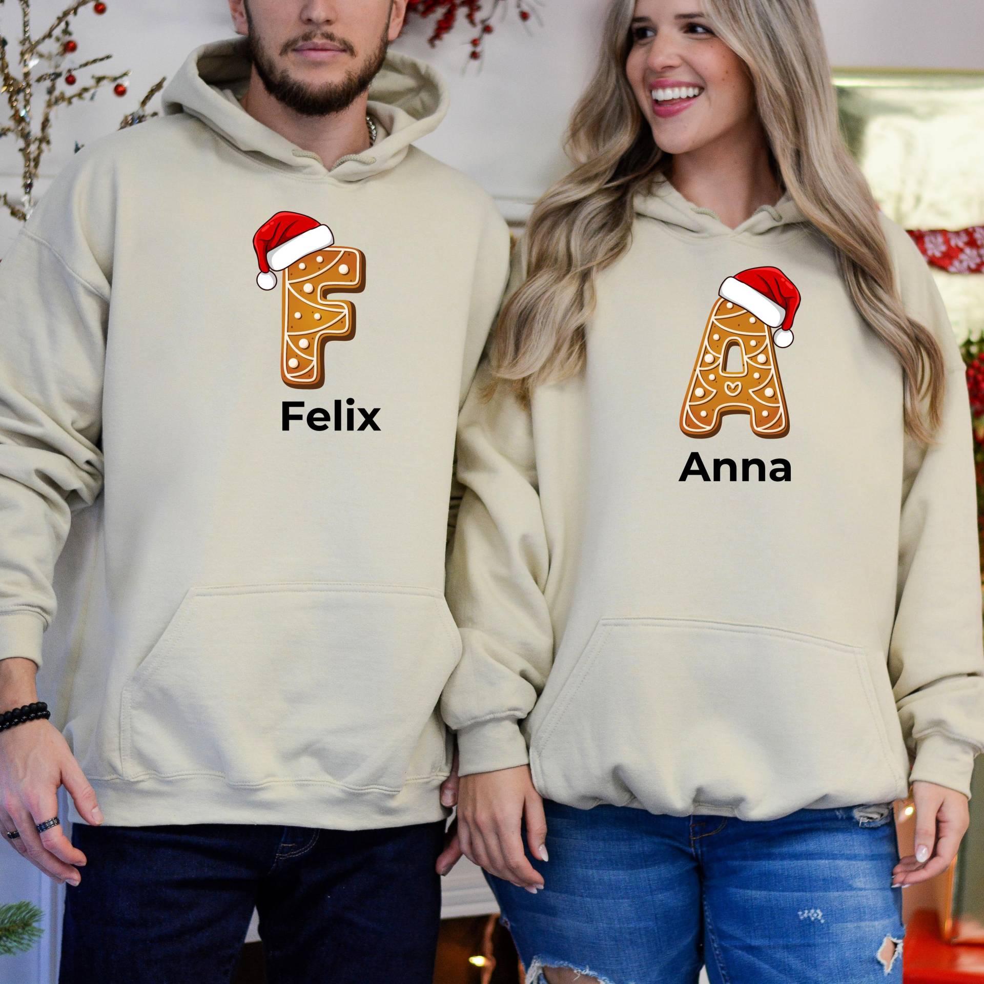 Personalisierter Weihnachtspullover, Couple, Christmas Sweater, Weihnachtspullover Partnerlook, Xmas Pullover, Weihnachtspulli, Hoodie von Liewesje
