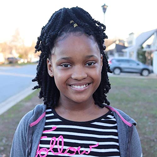 Lifabeauty 8 Bündel vorgeflochtenes Kurzhaar, 15,2 cm, vorgebunden, gelockte Zöpfe für Kinder für schwarze Frauen (15,2 cm, 2#) von Lifabeauty