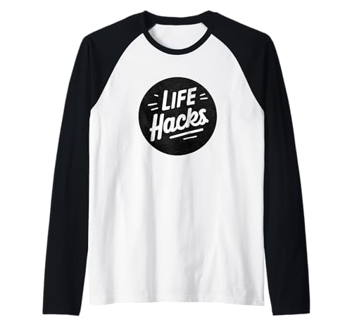 Life Hacks Stempel für Erwachsene und Kinder Raglan von Life Hacks Outfit
