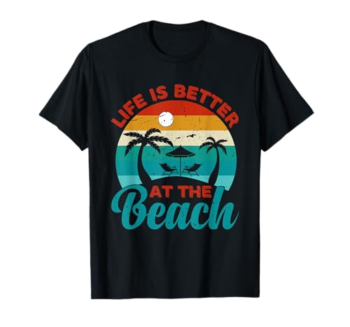 Frauen Retro Sommer Urlaub Leben ist besser am Strand T-Shirt Frauen Retro Sommer Urlaub Leben ist besser am Strand T-Shirt von Life Is Better At The Beach