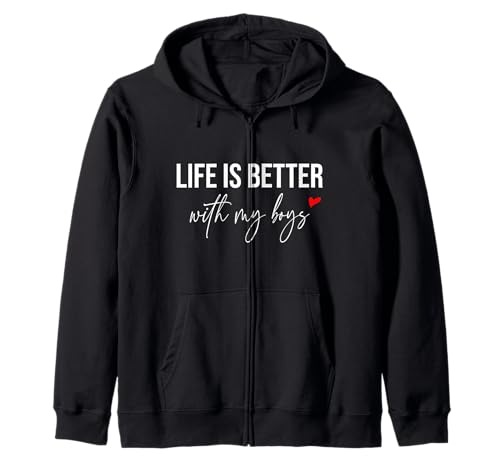 Life is Better with My Boys Damen Kapuzenjacke von Life Is Better With My Boys Womens Tee