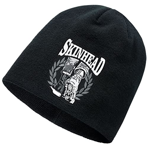 Männer Beanie mit Aufnäher Skinhead a Way of Life Front oi Boots Skins Clothing von Life Is Pain