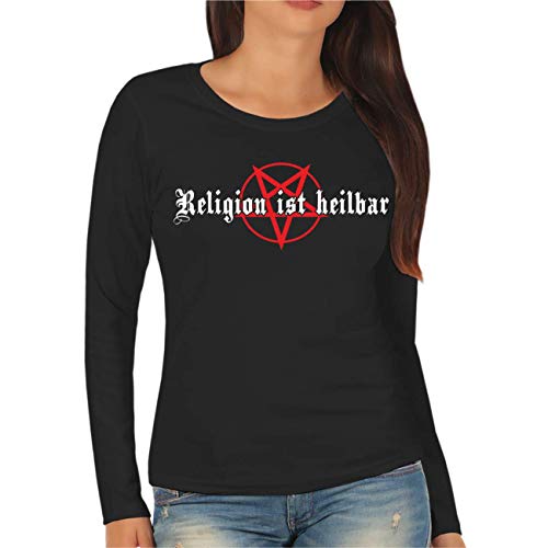 Frauen und Damen Longsleeve Religion ist heilbar Größe XS - XXL von Life Is Pain