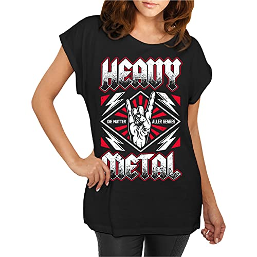 Damen T-Shirt Heavy Metal Die Mutter Aller Genres Größe XS - 5XL von Life Is Pain