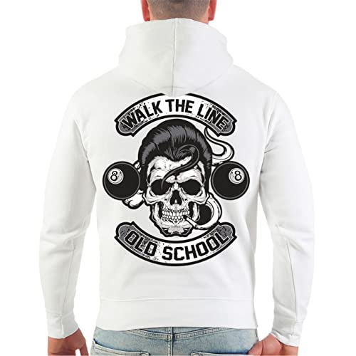 Herren Kapuzenpullover Rockn Roll Walk The Line Rockabilly Grösse S bis 5XL von Life Is Pain