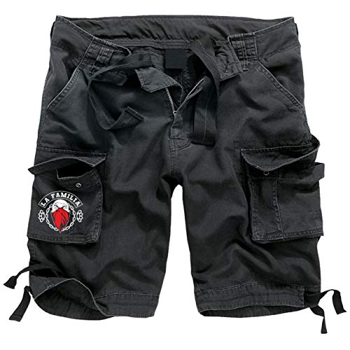 Herren Kurze Armee Hose La Familia Worldwide Shorts MC Gang Support Germany Club von Life Is Pain