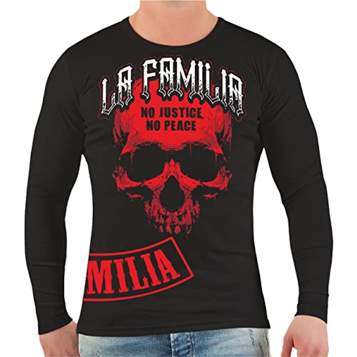 Herren Longsleeve Langarmshirt La Familia FCK No Justice No Peace Größe M - 3XL von Life Is Pain