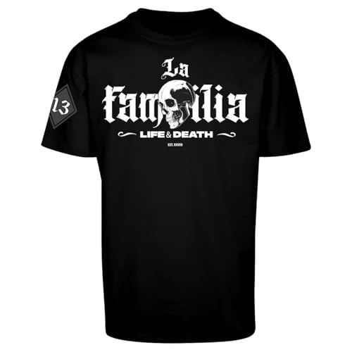 Herren Oversize Men T-Shirt La Familia Life or Death Fightwear Gym Streetwear von Life Is Pain