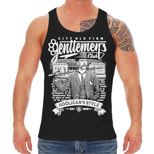 Herren Tank Top Muskelshirt Hooligans Motiv Casual Style Club Größe M - 5XL von Life Is Pain