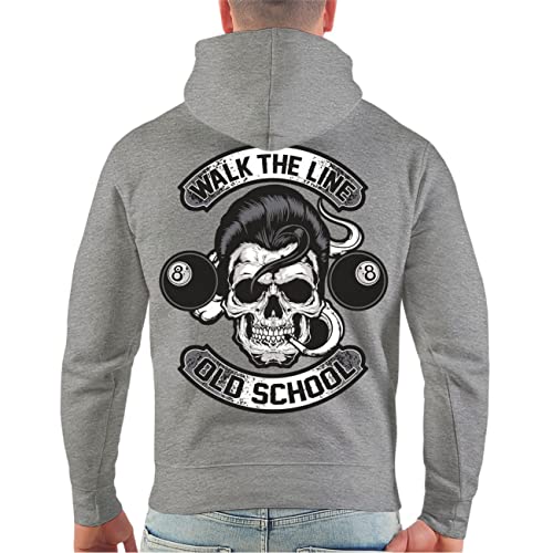 Herren und Männer Kapuzenpullover Rock n Roll Walk The Line S bis 5XL von Life Is Pain