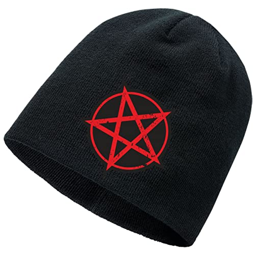 Life Is Pain Beanie mit Aufnäher Pentagramm von Life Is Pain