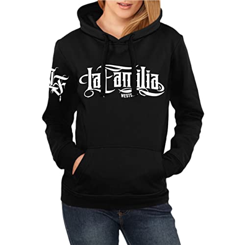 Life Is Pain Frauen Kapuzenpullover WUNSCHTEXT Support La Familia Größe XS - XXL von Life Is Pain